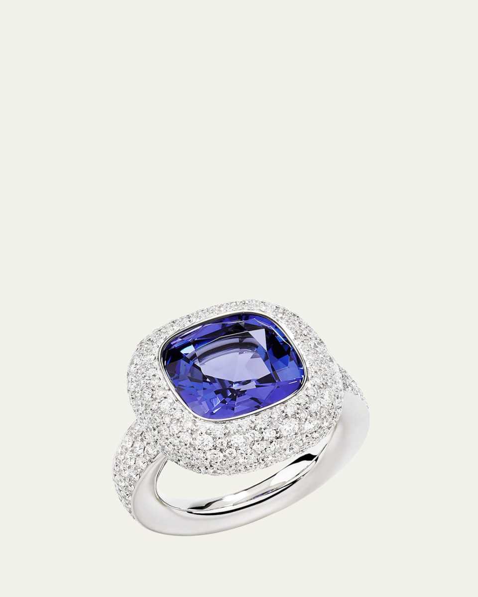 Nudo 18K White Gold Diamond and Tanzanite Ring